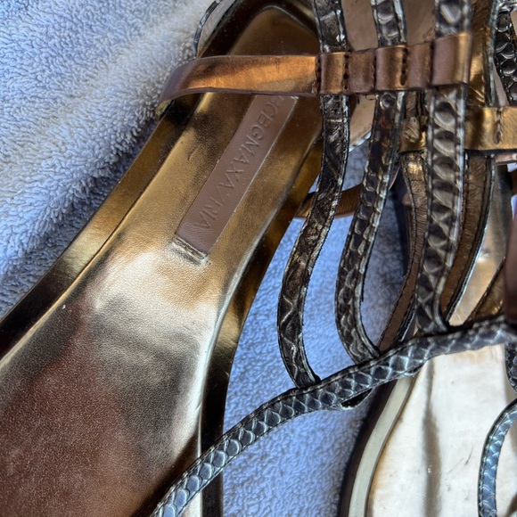 New BCBGMaxazria Hint Metallic Gladiator Sandals - Picture 13 of 13